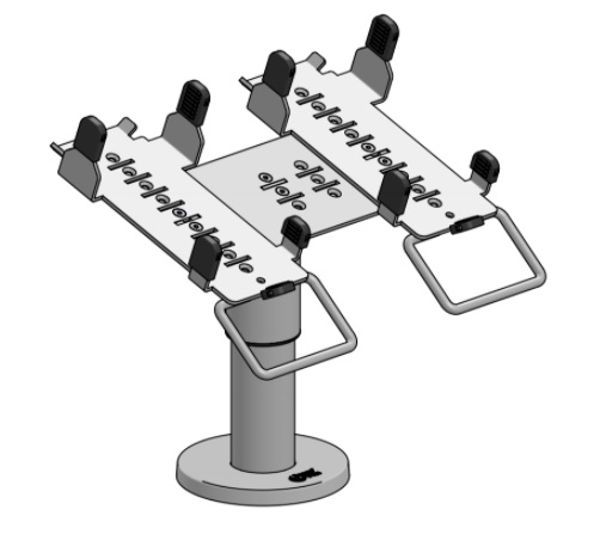 Picture of DUAL POS MOUNTING POLE FOR 2 X INGENICO ICT220/ICT250